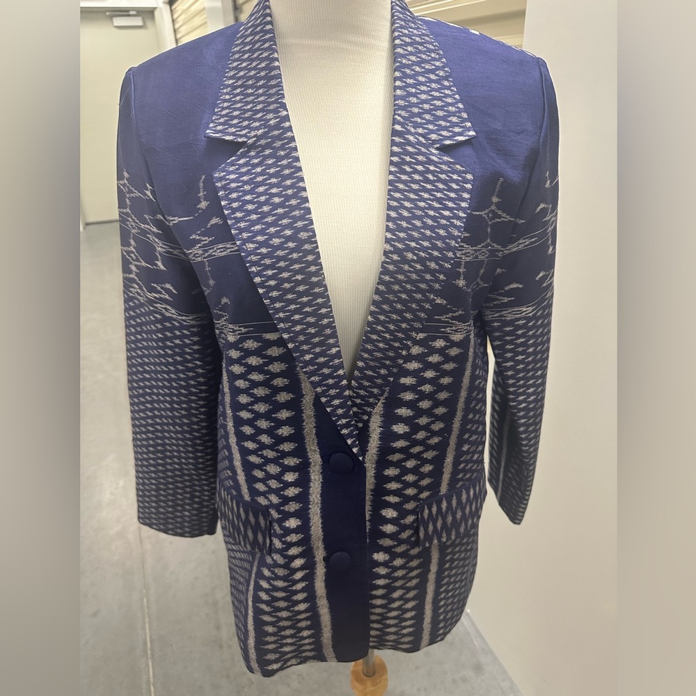 Tribal Print Blue Blazer